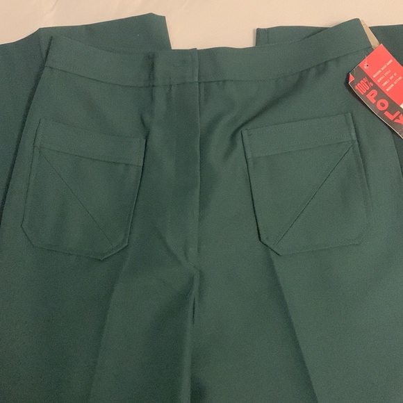 Vintage Polyester Green Trousers NWT Size 16 - Picture 3 of 10
